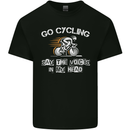 Go Cycling Say Voices in My Head Cyclist Mens Cotton T-Shirt Tee Top Black