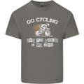 Go Cycling Say Voices in My Head Cyclist Mens Cotton T-Shirt Tee Top Charcoal