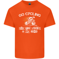 Go Cycling Say Voices in My Head Cyclist Mens Cotton T-Shirt Tee Top Orange