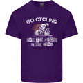 Go Cycling Say Voices in My Head Cyclist Mens Cotton T-Shirt Tee Top Purple