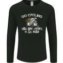Go Cycling Say Voices in My Head Cyclist Mens Long Sleeve T-Shirt Black