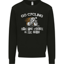 Go Cycling Say Voices in My Head Cyclist Mens Sweatshirt Jumper Black