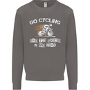 Go Cycling Say Voices in My Head Cyclist Mens Sweatshirt Jumper Charcoal