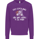 Go Cycling Say Voices in My Head Cyclist Mens Sweatshirt Jumper Purple