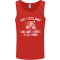 Go Cycling Say Voices in My Head Cyclist Mens Vest Tank Top Red