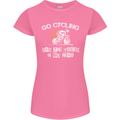 Go Cycling Say Voices in My Head Cyclist Womens Petite Cut T-Shirt Azalea