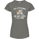 Go Cycling Say Voices in My Head Cyclist Womens Petite Cut T-Shirt Charcoal