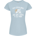 Go Cycling Say Voices in My Head Cyclist Womens Petite Cut T-Shirt Light Blue