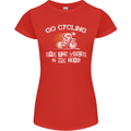 Go Cycling Say Voices in My Head Cyclist Womens Petite Cut T-Shirt Red