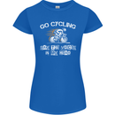 Go Cycling Say Voices in My Head Cyclist Womens Petite Cut T-Shirt Royal Blue