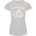 Go Cycling Say Voices in My Head Cyclist Womens Petite Cut T-Shirt Sports Grey