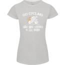 Go Cycling Say Voices in My Head Cyclist Womens Petite Cut T-Shirt Sports Grey