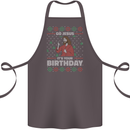 Go Jesus It's Your Birthday Funny Christmas Cotton Apron 100% Organic Dark Grey