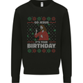Go Jesus It's Your Birthday Funny Christmas Kids Sweatshirt Jumper Black