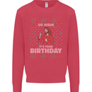 Go Jesus It's Your Birthday Funny Christmas Kids Sweatshirt Jumper Heliconia