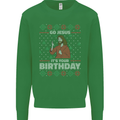 Go Jesus It's Your Birthday Funny Christmas Kids Sweatshirt Jumper Irish Green