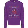 Go Jesus It's Your Birthday Funny Christmas Kids Sweatshirt Jumper Purple