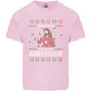 Go Jesus It's Your Birthday Funny Christmas Kids T-Shirt Childrens Light Pink