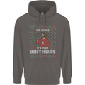 Go Jesus It's Your Birthday Funny Christmas Mens 80% Cotton Hoodie Charcoal