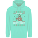 Go Jesus It's Your Birthday Funny Christmas Mens 80% Cotton Hoodie Peppermint