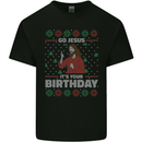 Go Jesus It's Your Birthday Funny Christmas Mens Cotton T-Shirt Tee Top Black