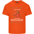Go Jesus It's Your Birthday Funny Christmas Mens Cotton T-Shirt Tee Top Orange