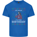 Go Jesus It's Your Birthday Funny Christmas Mens Cotton T-Shirt Tee Top Royal Blue
