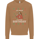 Go Jesus It's Your Birthday Funny Christmas Mens Sweatshirt Jumper Caramel Latte