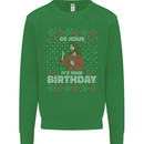 Go Jesus It's Your Birthday Funny Christmas Mens Sweatshirt Jumper Irish Green