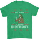 Go Jesus It's Your Birthday Funny Christmas Mens T-Shirt Cotton Gildan Irish Green