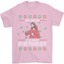 Go Jesus It's Your Birthday Funny Christmas Mens T-Shirt Cotton Gildan Light Pink