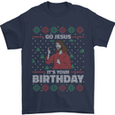 Go Jesus It's Your Birthday Funny Christmas Mens T-Shirt Cotton Gildan Navy Blue