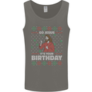 Go Jesus It's Your Birthday Funny Christmas Mens Vest Tank Top Charcoal