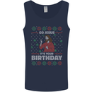 Go Jesus It's Your Birthday Funny Christmas Mens Vest Tank Top Navy Blue
