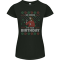 Go Jesus It's Your Birthday Funny Christmas Womens Petite Cut T-Shirt Black