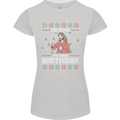 Go Jesus It's Your Birthday Funny Christmas Womens Petite Cut T-Shirt Sports Grey