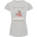 Go Jesus It's Your Birthday Funny Christmas Womens Petite Cut T-Shirt Sports Grey