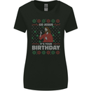 Go Jesus It's Your Birthday Funny Christmas Womens Wider Cut T-Shirt Black