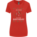 Go Jesus It's Your Birthday Funny Christmas Womens Wider Cut T-Shirt Red