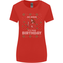 Go Jesus It's Your Birthday Funny Christmas Womens Wider Cut T-Shirt Red