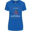 Go Jesus It's Your Birthday Funny Christmas Womens Wider Cut T-Shirt Royal Blue