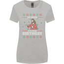 Go Jesus It's Your Birthday Funny Christmas Womens Wider Cut T-Shirt Sports Grey