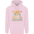 Go Outside Funny Camping Hiking Trekking Childrens Kids Hoodie Light Pink