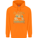 Go Outside Funny Camping Hiking Trekking Childrens Kids Hoodie Orange