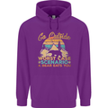 Go Outside Funny Camping Hiking Trekking Childrens Kids Hoodie Purple