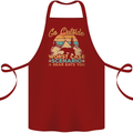 Go Outside Funny Camping Hiking Trekking Cotton Apron 100% Organic Maroon