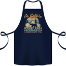 Go Outside Funny Camping Hiking Trekking Cotton Apron 100% Organic Navy Blue