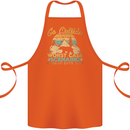 Go Outside Funny Camping Hiking Trekking Cotton Apron 100% Organic Orange