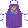 Go Outside Funny Camping Hiking Trekking Cotton Apron 100% Organic Purple