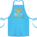 Go Outside Funny Camping Hiking Trekking Cotton Apron 100% Organic Turquoise